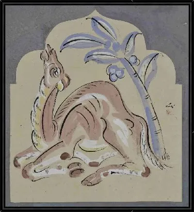 Картина верблюд