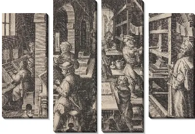 Картина Книжная печать (отпечатки фунтов)