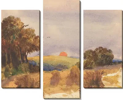 Картина Нива на закате