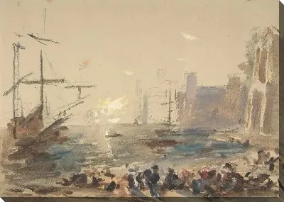 Картина Морской пейзаж (ректо); Непонятный эскиз (на обороте)