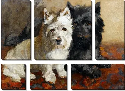 Модульная картина Две собаки (Two dogs) №12