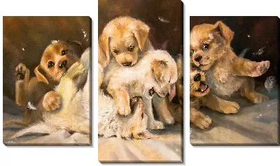 Модульная картина Щенки (Puppies) №5