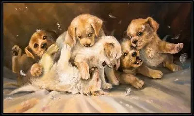 Картина Щенки (Puppies) №5