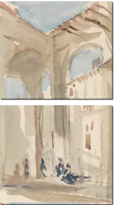 Картина Фигуры в восточной колоннаде