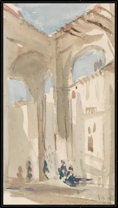 Картина Фигуры в восточной колоннаде