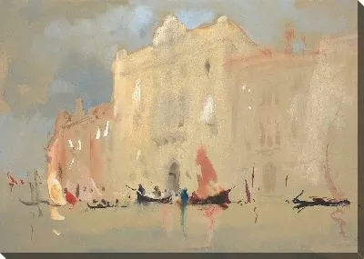 Картина Гондолы перед дворцом на Большом канале в Венеции