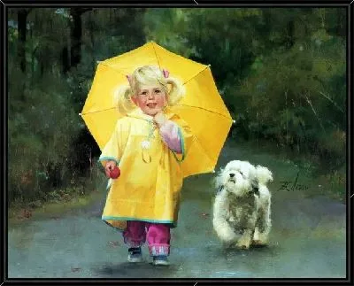 Девочка с собакой (Girl with dog)