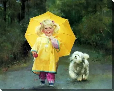 Девочка с собакой (Girl with dog)