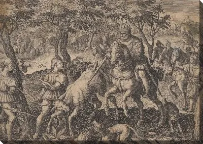 Картина Охота на оленей императора Фридриха I Барбароссы и Убалдино Убалдини