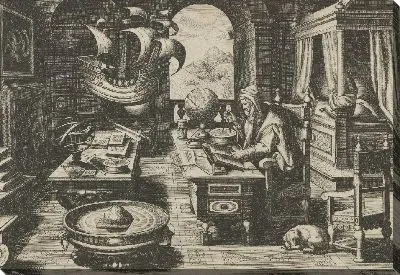 Картина Новые изобретения современности [Нова Реперта], Изобретение Компаса, пластина 2