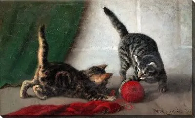 Картина Котята с клубком (Kitten with ball)