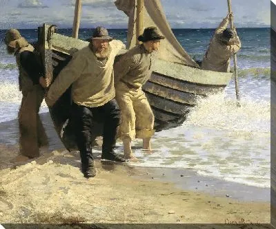 Картина Запуск лодки. Skagen