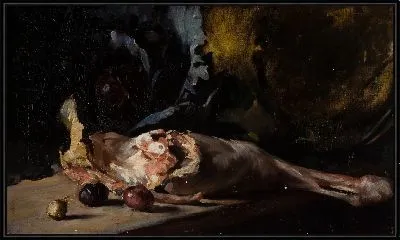 Натюрморт с бараньей и бараньей ножкой