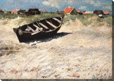 Лодка на южном пляже Скагена