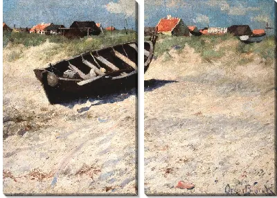 Лодка на южном пляже Скагена