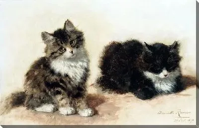 Картина маслом Котята (Kittens) №4