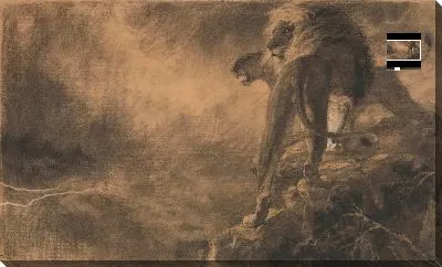 Картина лев №9