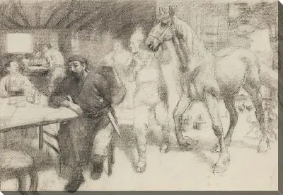 Картина Проект для Цинь Цюн, продающего свою лошадь