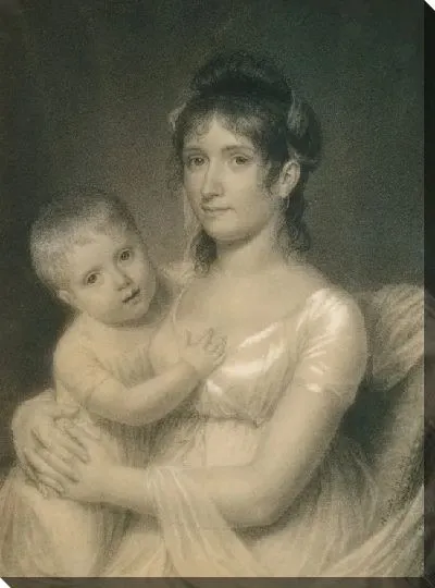 Картина Миссис Даниэль Штробель-младший (Анна Черч Стробель) и ее сын Джордж