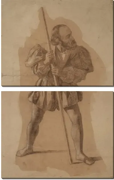 Картина Исследование костюма фигуры для Columbus Mural, Washington, D.C.