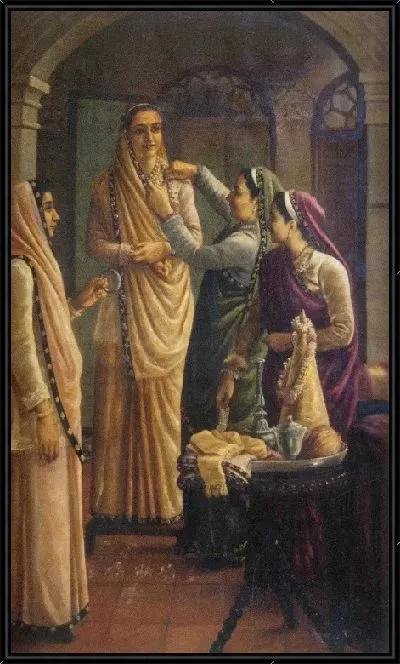 Картина Украшать невесту