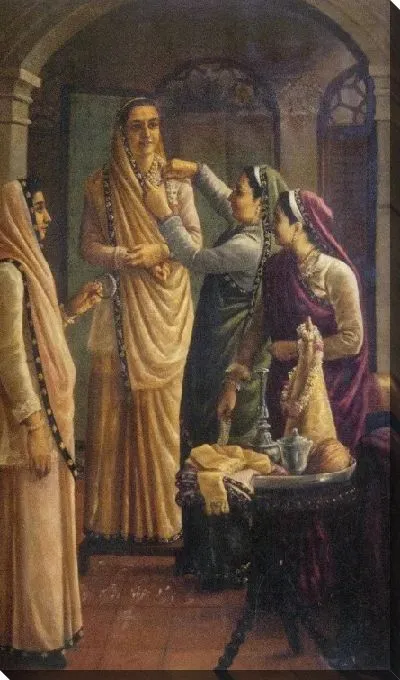 Картина Украшать невесту