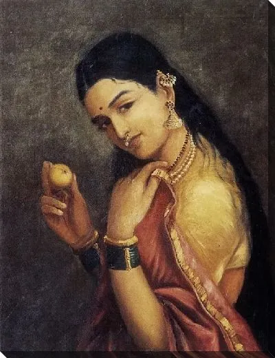 Картина Дама с фруктами