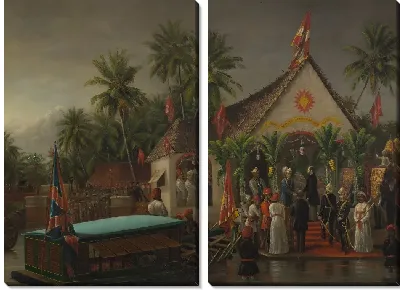 Махарадж Траванкора приветствует герцога Букингемского и Чандоса