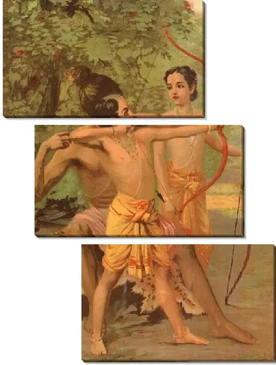 Картина Тренировка Рамы по стрельбе из лука