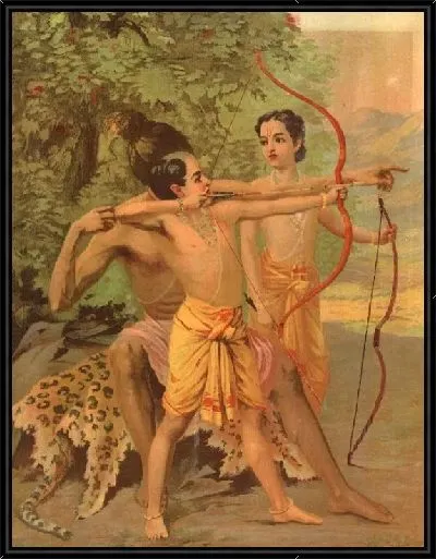 Картина Тренировка Рамы по стрельбе из лука