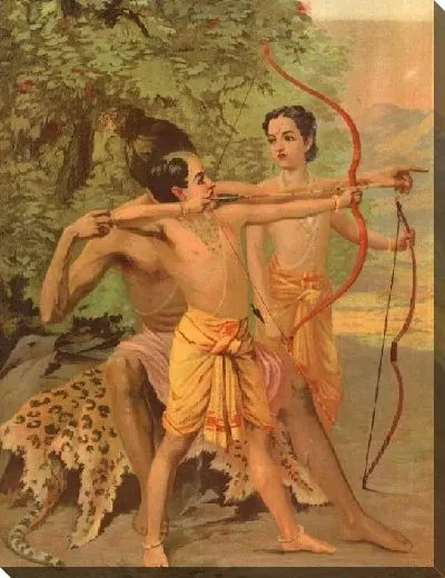 Картина Тренировка Рамы по стрельбе из лука