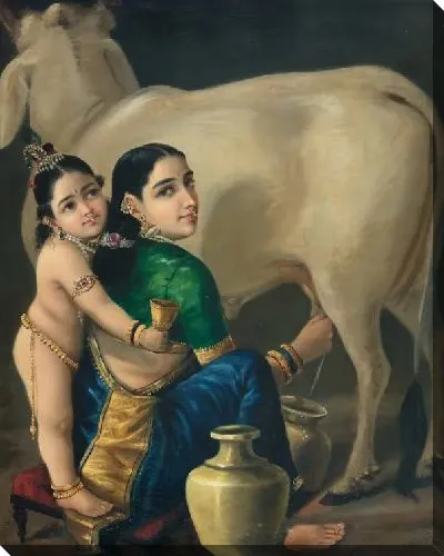 Картина Яшода и Кришна
