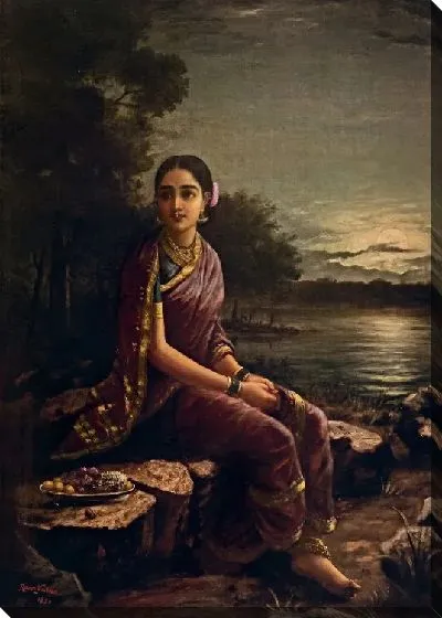 Картина Радха в лунном свете