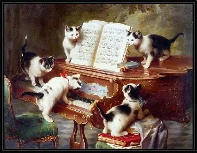 Кошки на пианино (Cats on a Piano)