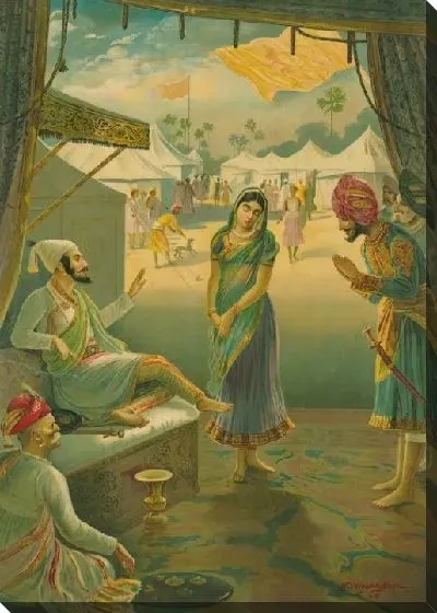 Картина Шиваджи и дочь Субедра