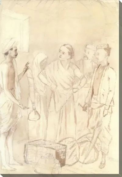 Картина Эскиз под названием «На железнодорожной станции»