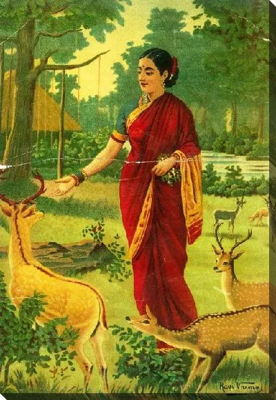 Картина Сита и Золотой олень и Сита Суварна олень