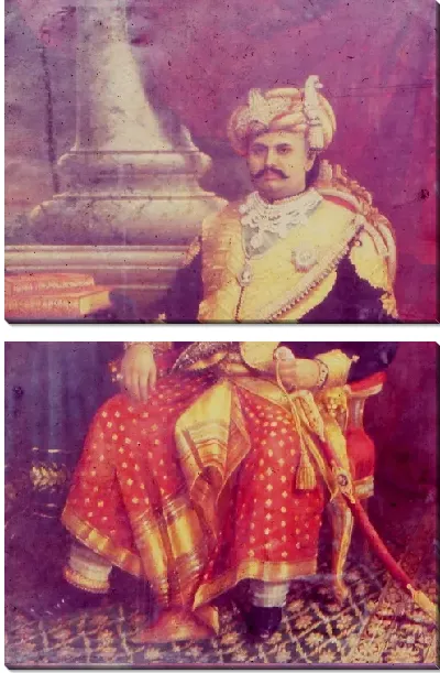 Картина Махараджа Рао сэр Тахт Сингхджи Джасвант Сингхджи из Бхавнагара