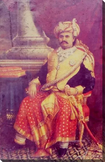 Картина Махараджа Рао сэр Тахт Сингхджи Джасвант Сингхджи из Бхавнагара