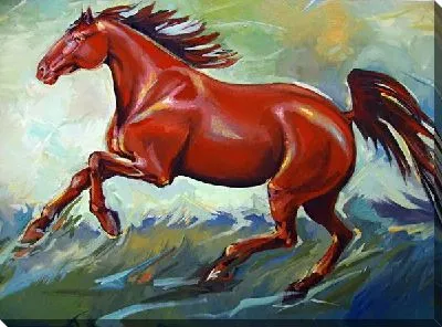 Картина маслом Лошадь (Horse) №3