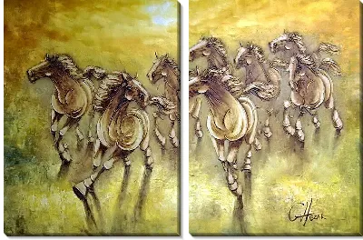 Модульная картина Лошади (Horses) №3