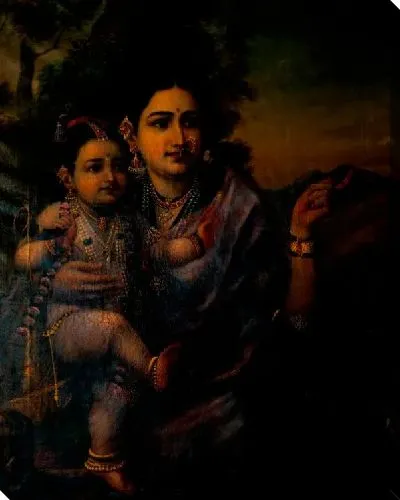 Картина Яшода и Кришна