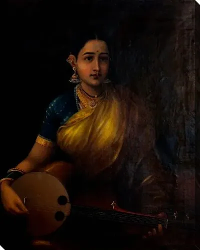 Картина Тамильская леди, играющая на Сварбате