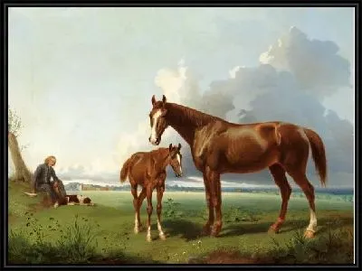 Картина Лошадь с жеребенком (A horse with a foal)