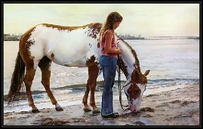 Девушка и лошадь (Girl and horse)