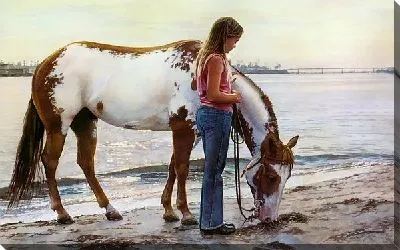 Девушка и лошадь (Girl and horse)