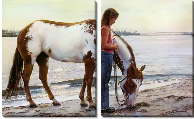 Девушка и лошадь (Girl and horse)