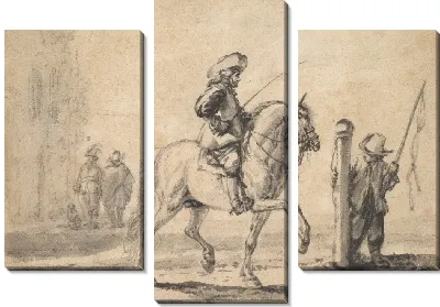 Конная серая лошадь обучается в Пиаффе