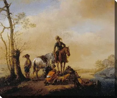 Картина Привал спортсменов