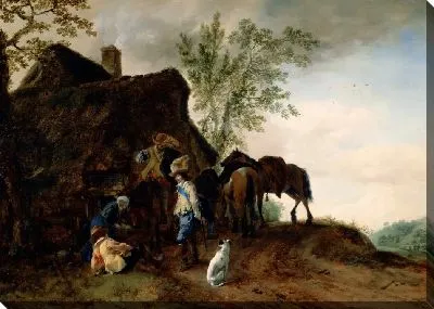 Картина Остановка кавалеров в гостинице